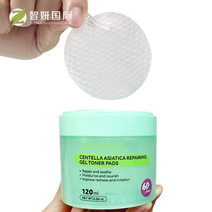 Lot de 60 tampons de gelée de collagène rose bio végétaliens pour le soin de la peau, anti-rides, tonifiants, apaisants et illuminateurs - Product Image 1