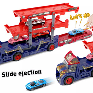 Il nuovo Design pieghevole in metallo <span class=keywords><strong>camion</strong></span> giocattoli di espulsione auto Include 4 auto in metallo divertente <span class=keywords><strong>camion</strong></span> contenitore con adesivi - Product Image 5