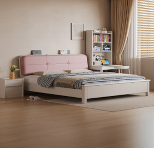 Minimalist <b>Queen</b> <b>Size</b> Storage <b>Bed</b> <b>Frame</b> with MDF Panel and Fabric Upholstery - Product Image 3
