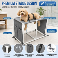 Hamac de toilettage pour animaux de compagnie USMILEPET avec cadre en PVC personnalisé et support, hamac de toilettage pour petits chiens et chats, hamac de bain pour animaux de compagnie