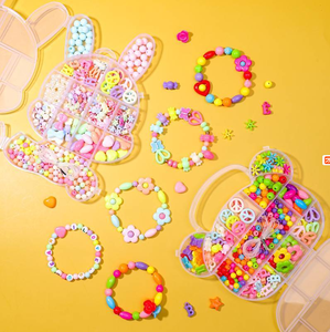 Venta al por mayor de juguetes originales de cuentas de acrílico DIY <span class=keywords><strong>niñas</strong></span> hecho a mano pulsera collar <span class=keywords><strong>caja</strong></span> <span class=keywords><strong>para</strong></span> la fabricación de joyas <span class=keywords><strong>para</strong></span> niños - Product Image 4