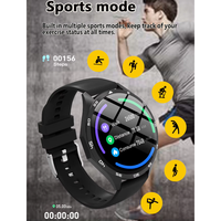 Montre connectée T11, écran rond de 1,50 pouce, appels sans fil, moniteur de fréquence cardiaque, suivi du sommeil, podomètre, anti-perte pour hommes et femmes