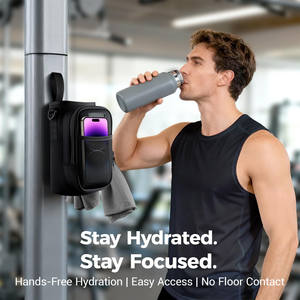 Sac de sport magnétique avec porte-bouteille, petit sac d'entraînement sportif à bandoulière avec poches pour téléphone et sangle d'épaule - Product Image 3