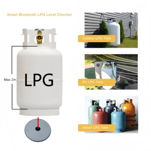Indicateur de niveau de réservoir GPL intelligent à fixation magnétique rapide, signal BT/WiFi précis, dispositif de sécurité essentiel pour la prévention des fuites - Product Image 1