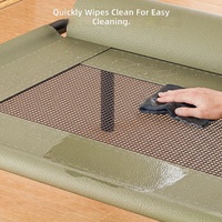 Lit surélevé pour chien, utilisation quatre saisons, pour chiens de taille moyenne et petite, tapis respirant, coussin de couchage en cuir, lit pour chat, accessoires pour animaux de compagnie