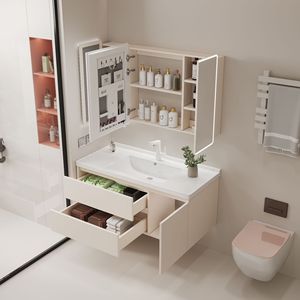 Nuevo Gabinete con Espejo LED Impermeable <span class=keywords><strong>INTERLAN</strong></span>, Moderno, de Acero Inoxidable y Aleación de Aluminio, 60 cm, para Baño, Hotel, Farmacia - Product Image 4