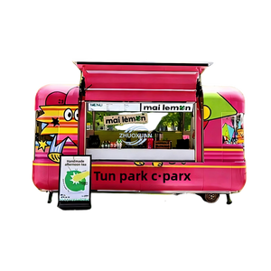 Camión de Comida Personalizable con Diseño de Grafiti, Carrito Móvil de Venta Ambulante, Camión de Comida Rápida para Exteriores con Cocina Completa - Product Image 5