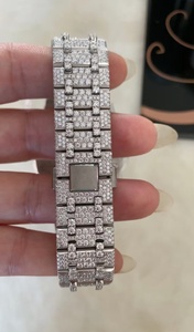 उच्च गुणवत्ता वाली स्टेनलेस स्टील लक्जरी घड़ी सैपफायर क्रिस्टल क्रोनोग्राफ हिप हॉप पूर्ण हीरे यांत्रिक पुरुषों की सूचक एटा - Product Image 2