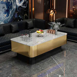 Lujo Simple <span class=keywords><strong>Bar</strong></span> KTV Contador Mesa Led Personalizado Acero Inoxidable Piedra sinterizada Baile Discoteca Iluminado Resplandor Muebles - Product Image 2