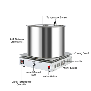 Agitador Magnético de Laboratorio de Acero Inoxidable 304 con Control de Velocidad de Calentamiento y Temperatura Digital - Product Image 4