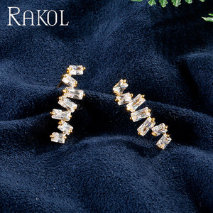 Rakol EP2023ต่างหูเครื่องประดับเพทายเรียบง่าย - Product Image 4