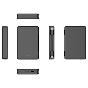 พาวเวอร์แบงค์ขนาด 5000mAh ดีไซน์บางเฉียบ พร้อมสายชาร์จในตัว ความบางพิเศษเพียง 15 มม. ชาร์จไฟแบบพกพา - Product Image 2