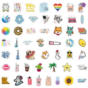 100 Uds dibujos animados VSCO verano pegatinas chica Graffiti Laptop teléfono coche botella pegatina impermeable etiqueta personalizada Logo bicicleta pegatinas - Product Image 5