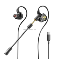 E11 Kablolu Tip-C 3.5mm Kulak İçi Müzik Kulaklıkları ve Oyun/Yayın Canlı Yayını/Günlük Spor Kulaklıkları Mikrofonlu Kulaklık Seti