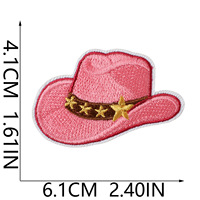 Patchs brodés personnalisés style Western Cowgirl, motif botte de cowboy, thermocollants pour vêtements, vestes, chapeaux, décoration DIY, vente en gros