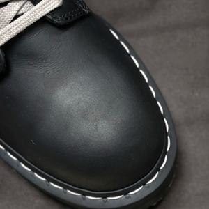 Chaussures de luxe de haute qualité, chaussures de randonnée en cuir véritable, bottes de sécurité imperméables, classiques noires unisexes, construction personnalisée - Product Image 3