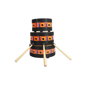 ToyDrum Nuevo Producto Mini Niños Tambor De Madera Tres Tonos Oem Premier De Vidro Drum Kit - Product Image 6