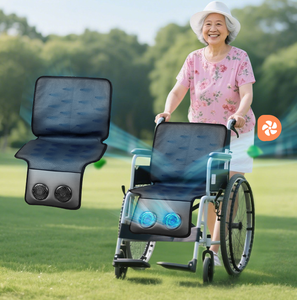 Anjuny <span class=keywords><strong>Coussin</strong></span> de siège de ventilation pour fauteuil roulant Tapis de refroidissement <span class=keywords><strong>Coussin</strong></span> de lit lavable imperméable anti-bactérien <span class=keywords><strong>Coussin</strong></span> d'air - Product Image 1