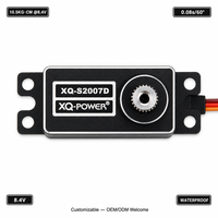 XQ-POWER XQ-S2007D 10.5kg Micro Servo Numérique Sans Noyau Étanche Haute Vitesse Boîtier Tout Aluminium 8.4V pour Hélicoptère et Avion RC