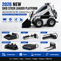 Chargeuse compacte sur pneus S360 diesel à entraînement hydraulique pour usage agricole, petite, à couple élevé, avec moteur et pompe