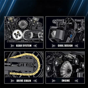 ShuangGao 60502, Modelo Técnico de Motocicleta a Escala 1:8, Juguete de Bloques de Construcción <span class=keywords><strong>para</strong></span> Niños, Regalo, 586 Piezas - Product Image 3