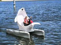 Pédalo Canard pour le tourisme aquatique sur lacs et rivières, bateau de loisirs en plastique pour parcs, usage extérieur