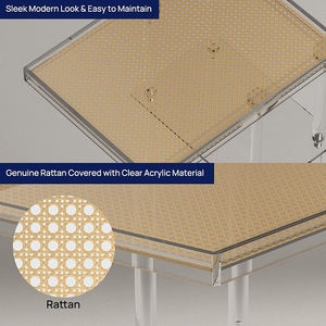 Portaoggetti in vimini acrilico trasparente personalizzato in fabbrica e <span class=keywords><strong>rack</strong></span> di visualizzazione per la memorizzazione di computer, libri e riviste - Product Image 6