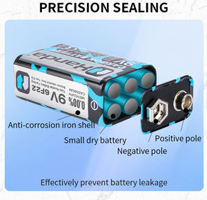 9v Carbon Zinc <b>Batteries</b> Super Heavy Duty <b>Battery</b> 6f22 9v Primary Dry <b>Battery</b> - Product Image 3