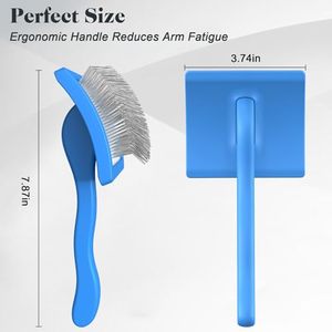Peigne professionnel de démêlage pour chien Brosse à râteau à épingles extra longues pour griffonnages dorés, caniches, outil de toilettage anti-enchevêtrement pour manteaux épais - Product Image 3