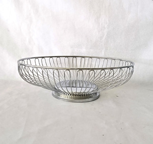 Cestino Ovale in Ferro Argentato per Pane e Patatine Fritte - Product Image 3