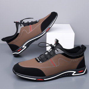 Chaussures de sport décontractées pour hommes, marron, respirantes, à semelle souple, à enfiler, pour la marche et les loisirs - Product Image 4