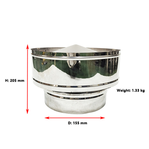 6 "En Acier Inoxydable <span class=keywords><strong>à</strong></span> <span class=keywords><strong>Double</strong></span> <span class=keywords><strong>Paroi</strong></span> de Cheminée/Évent de Toit Casquette/Chapeau de Pluie <span class=keywords><strong>Tuyau</strong></span> Hotte - Product Image 1