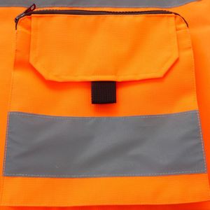 Chaleco de Seguridad Reflectante de Alta Visibilidad, Impermeable, con Múltiples Bolsillos, para Tráfico y Seguridad en la Construcción, con Logotipo Personalizable - Product Image 4