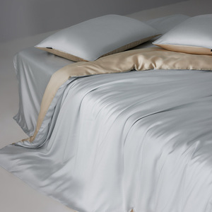 Class A 120-count Lyocell Duvet Cover <b>Sheet</b> Set Solid Color Breathable Home Use - Product Image 1