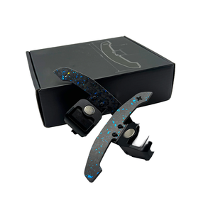 แป้นเปลี่ยนเกียร์คาร์บอนไฟเบอร์ทนทาน ให้ความรู้สึกเหมือนจริงสำหรับการจำลองการแข่งรถ ติดตั้งกับระบบ<span class=keywords><strong>เกียร์</strong></span>ธรรมดา - Product Image 1