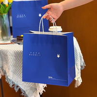 Sacs en papier kraft marron personnalisés avec poignée, emballage jetable et recyclable pour la pâtisserie, les courses, les plats à emporter et les vêtements