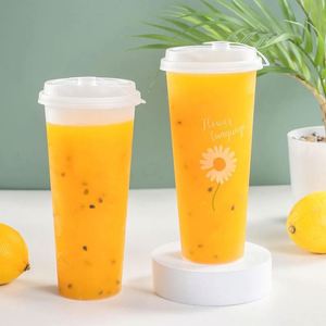 Vaso de 90 mm para Té de Burbujas, Jugo o Leche, Transparente, Grueso y Resistente, de Polipropileno, con Logotipo Personalizado - Product Image 1