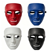 Masque facial complet en plastique de couleur unie en gros, masque de déguisement humain pour Halloween, cosplay, fête de carnaval