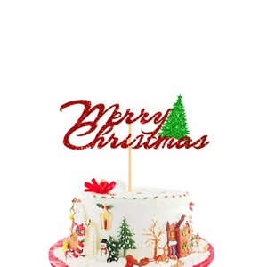 <span class=keywords><strong>Buon</strong></span> <span class=keywords><strong>natale</strong></span> <span class=keywords><strong>Feliz</strong></span> <span class=keywords><strong>Navidad</strong></span> Cake Topper decorazione Plug-In accessori per dolci da forno per feste - Product Image 6