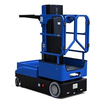 Plateforme élévatrice verticale autopropulsée électrique EVERLIFT HELI pour la manutention, élévateur portable monoplace pour entrepôt