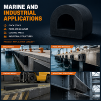 Bouée de protection marine en caoutchouc EPDM sur mesure, profil en D creux, étanche, résistante aux UV, extrudée, longueur et motif de trous personnalisés
