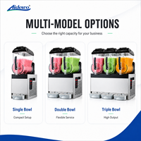 Machine à neige pilée semi-automatique en acier inoxydable Aidewo ADW15x3, capacité 45L, refroidissement par air économe en énergie, 1000W, qualité commerciale