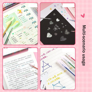 Set di 8/12/18/24/36/48 <span class=keywords><strong>Penne</strong></span> Gel Glitterate <span class=keywords><strong>Colorate</strong></span> di Alta Qualità per Bambini, <span class=keywords><strong>Penne</strong></span> Liquide Multicolore Cangianti e Brillanti - Product Image 3
