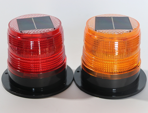 Năng lượng mặt trời cảnh báo nhấp nháy ánh sáng màu đỏ vàng màu xanh LED nhấp nháy an toàn đường bộ dẫn ánh sáng với nam châm - Product Image 6