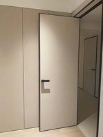 Porte intérieure en bois PU au design moderne et luxueux, finition PVC imperméable, ouverture latérale, garantie de 3 ans pour la maison, le bureau, l'appartement