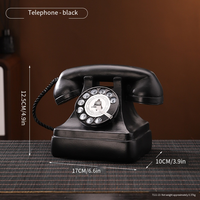 Modèle de téléphone vintage en résine pour la décoration de la maison, du salon, du bar, comme accessoire de photographie et pour le meuble à vin - Modèle de téléphone nostalgique
