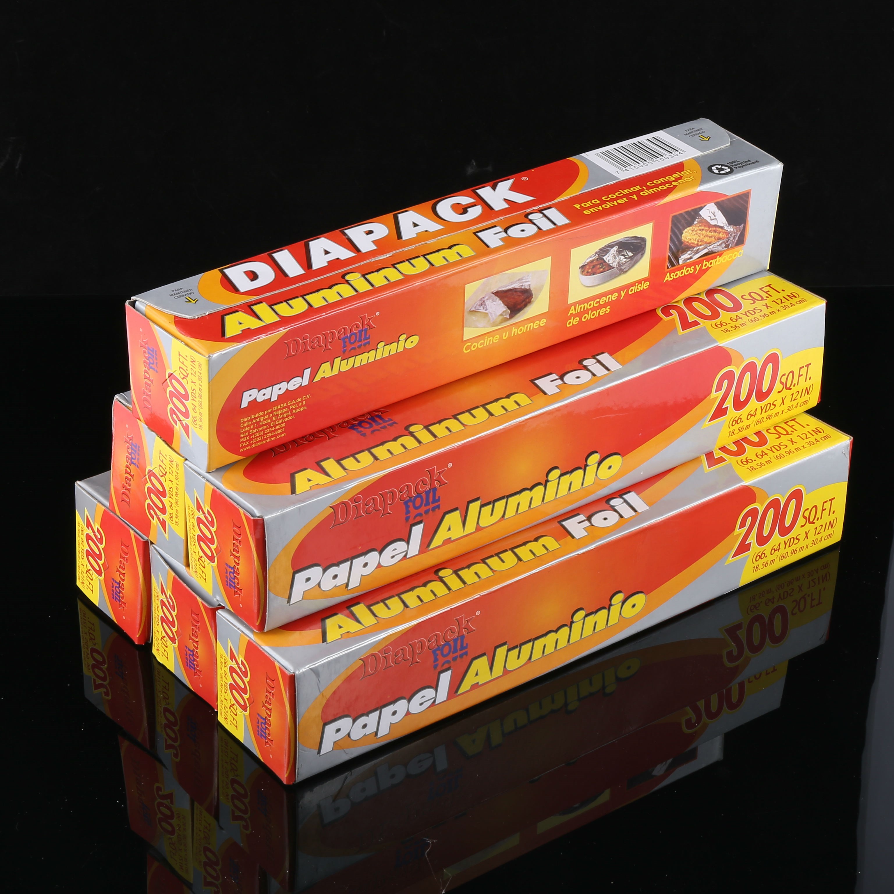 Heavy Duty Kitchen Household Aluminum Foil Roll Paper Packing 0.025mm Thickness