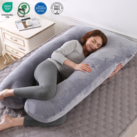 Vente chaude oreiller de maternité d'allaitement u forme côté oreiller de couchage coussins pour les femmes enceintes