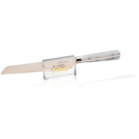 Exquisites Elegantes Transparentes Acryl Jüdisches Brotmesser-Gestell für Restauranttische