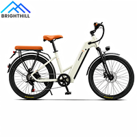 Vélo Électrique Femme 36V 400W Moteur Arrière Brushless Batterie Lithium Cadre en Acier Carbone Vélo Urbain Pliant 24/26 Pouces